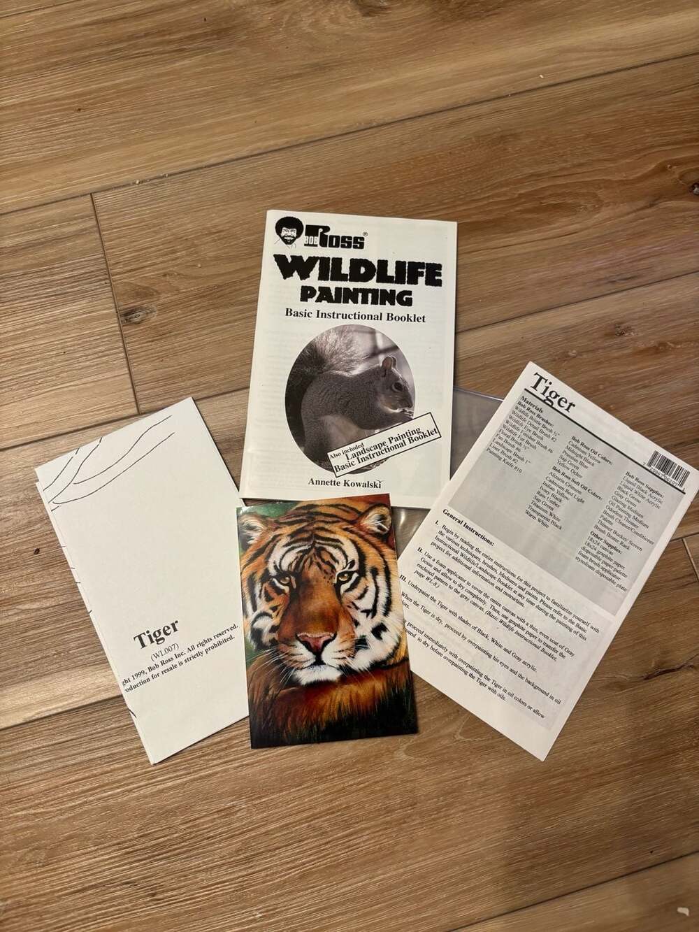 Bob Ross Tiger Painting Basic Instructional Booklet
